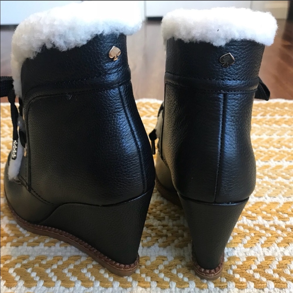 Kate Spade Sandy Wedge Shearling Bootie - Picture 7 of 8